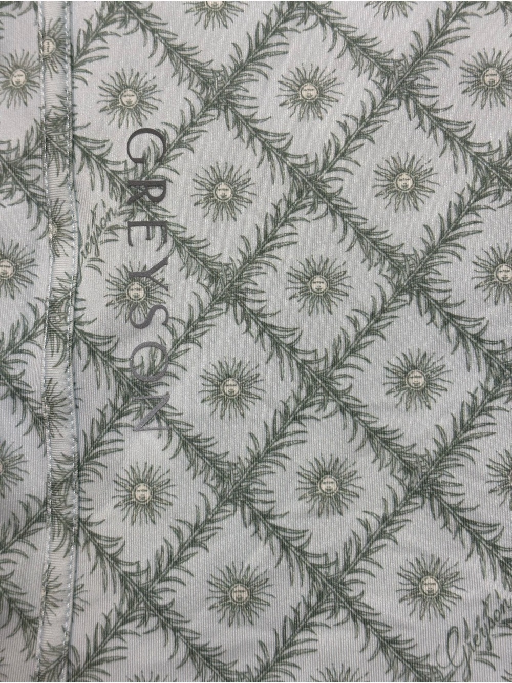 Greyson Light Blue & Sage Zip-Front Patterned Shell - Picture 6 of 8